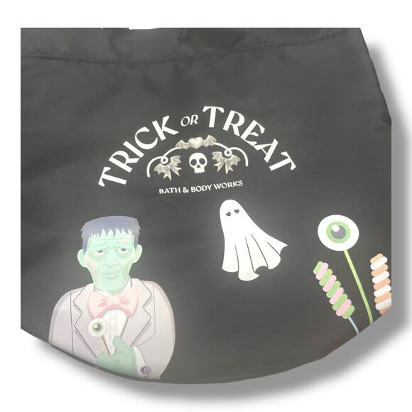Bath & Body Works Halloween Trick or Treat Tote Bucket Bag Glow in Dark Pumpkin - Picture 5 of 9